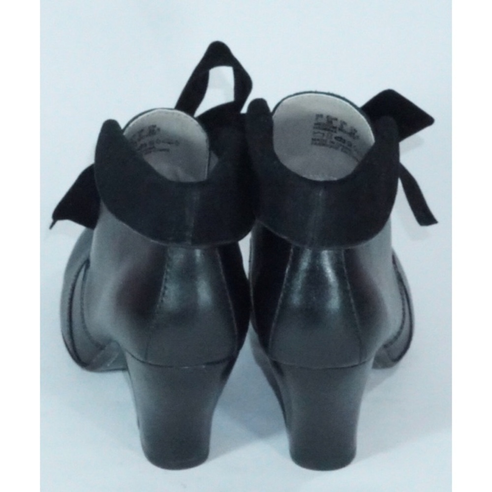 Hush Puppies Women's Black Bow Tie Ankle Boots 7 - Picture 4 of 8